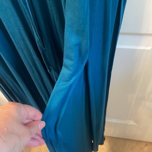 Teal Tie-Waist Knit Jumpsuit - Picture 7 of 10